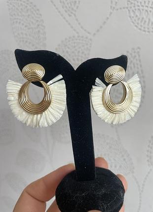 Sugarfix by baublebar сережки бахрома бохо рафія