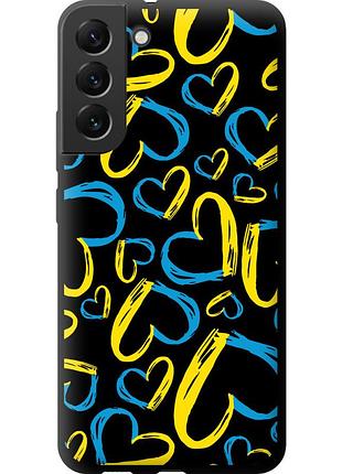 Чехол tpu патриотический на телефон samsung galaxy s22 plus сердца ua "5292b-2495-58250"