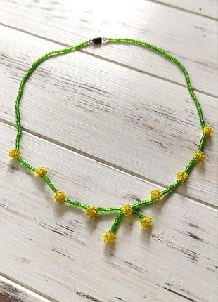 Кольє з бісеру "мімоза" ручна робота 2