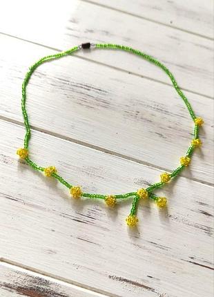 Кольє з бісеру "мімоза" ручна робота 3
