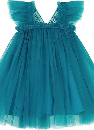 Праздничное платье с бабочкой на девочку 9-12 месяцев