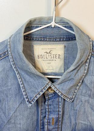 Джинсова сорочка hollister , розмір м
