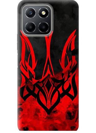 Чехол силиконовый патриотический на телефон huawei honor x8 5g герб украины v2 "5312u-4149-58250"