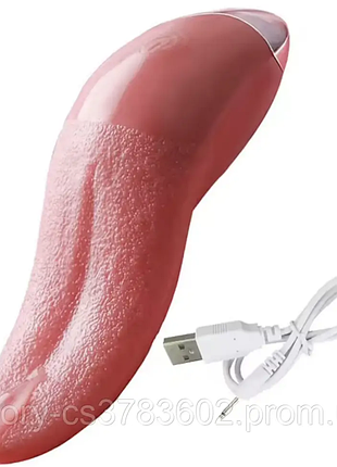 Оральный вибратор-язык для куни, вибратор в форме языка для клитора 10 режимов, usb-зарядка