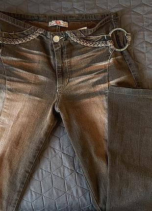 Y2k коричневі джинси кльош  на низькій посадці