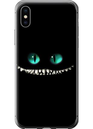 Чохол 2d пластиковий на телефон iphone xs чеширський кіт "689t-1583-58250"