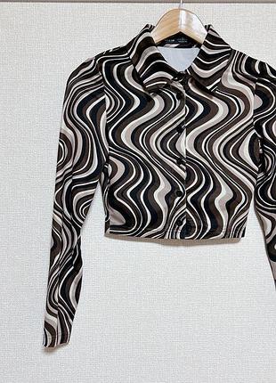 Лонг топ з комірцем на ґудзиках від shein