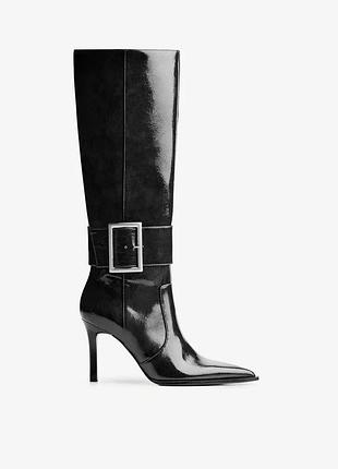 Класичні чоботи bershka, чорного кольору