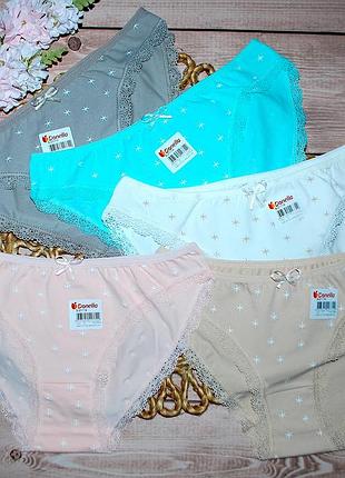 Набір 5 шт трусики сліпи s донелла donella зірочки мереживо