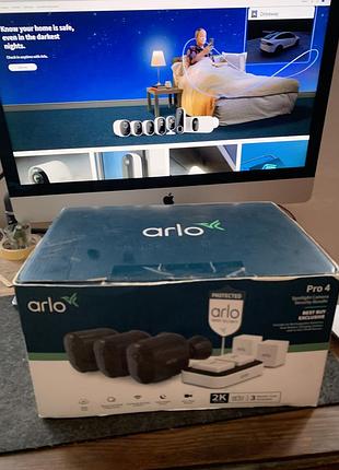 Arlo pro 4s wi-fi камери відеоспостереження 2k hdr комплект 3 шт чорні