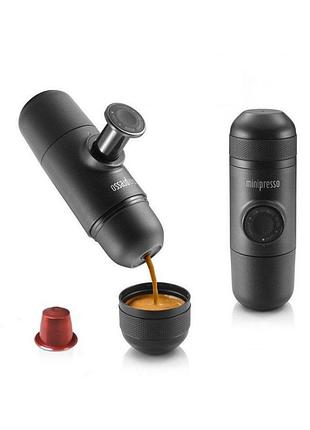 Портативная капсульная кофеварка wacaco minipresso ns black — эспрессо в вашем кармане