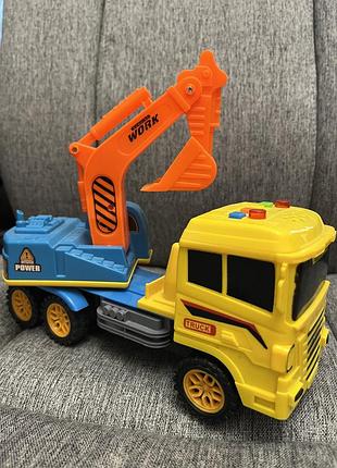 Машинка екскаватор будівельна музична