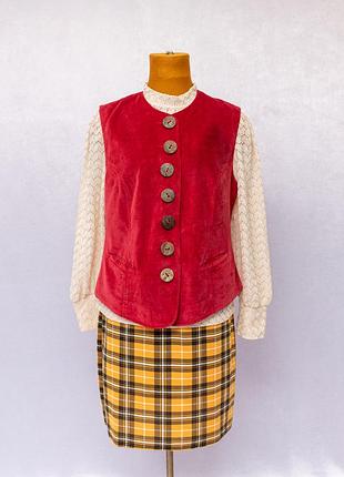 Вельветова жилетка з великими ґудзиками ✂️basset, designed in germany 📍розмір 40 (l-xl), мірки у описі