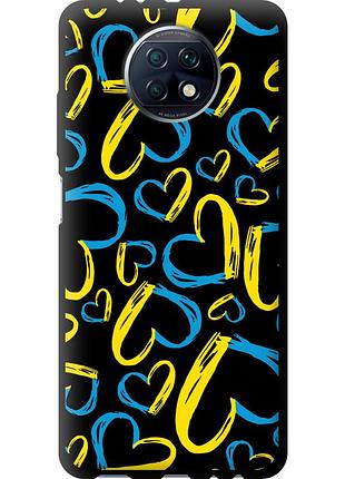 Чехол tpu патриотический на телефон xiaomi redmi note 9t сердца ua "5292b-2261-58250"