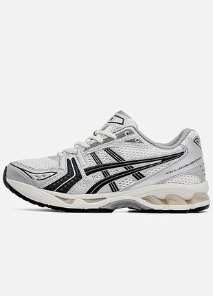 Мужские кроссовки asics gel-kayano 14 silver black ассикс серебристого с черными цветами