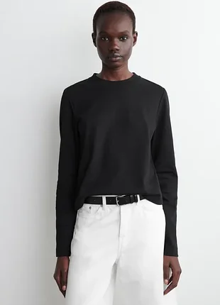 Лонгслив хлопковый, свободного кроя cos