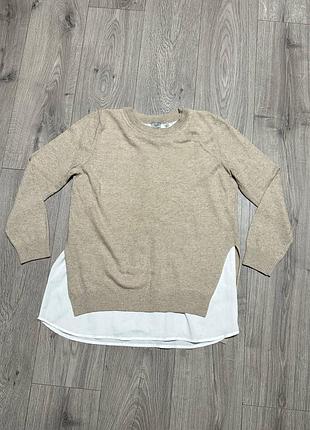 Marella італія фірмовий жіночий джемпер пуловер обманка р. l