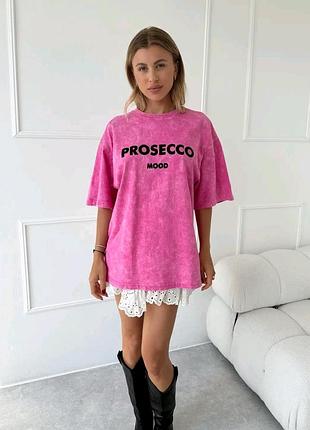 Накладний платіж ❤ турецька оверсайз  подовжена футболка варьонка варена prosecco mood