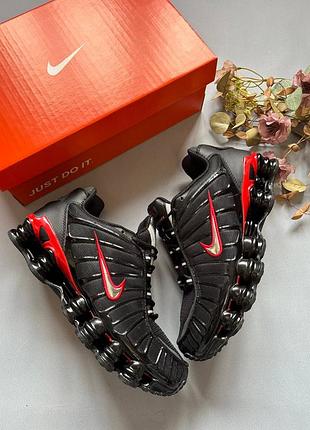 Стильные кроссовки nike shox tl black red