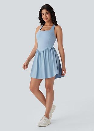 Спортивна сукня 2-в-1 з кишенями, міні-сукня.