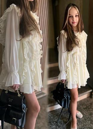 Нежное шифоновое платье для девочек