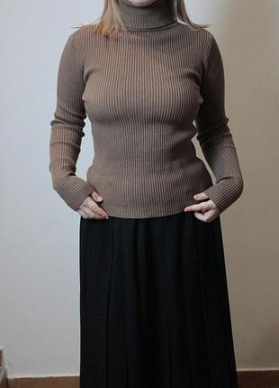 Гольф женский коричневый теплый