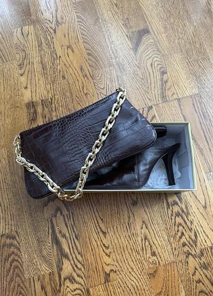 Мюлі з сумкою zara