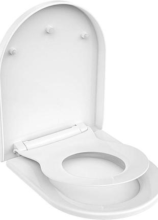 Крышка унитаза mujiushi со встроенной детской насадкой (410-450 мм, 135-175 мм) - мягкое закрытие, быстрое снятие