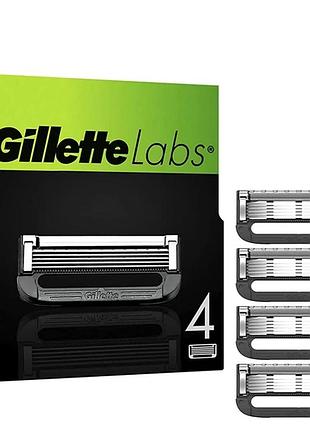 Gillette labs сменные кассеты для бритья 4 шт новые!