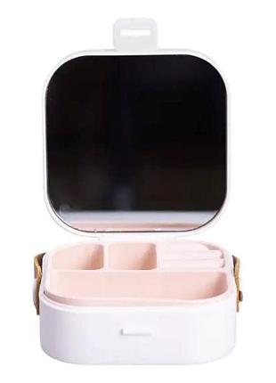 Шкатулка для украшений 9×9×3.8 см мини органайзер для ювелирных изделий hp-5-27w