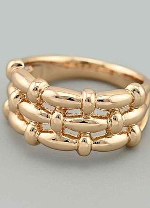 Каблучка переплетення 46058 10мм позолота 18к р.18 тм xuping