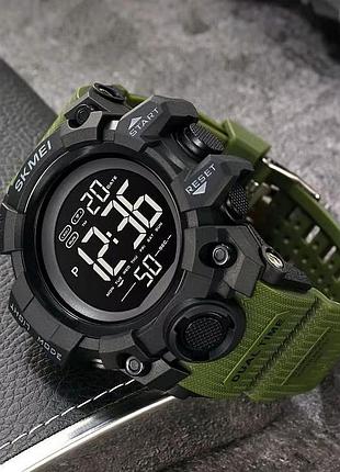 Военные часы с батарейкой skmei 2140ag, тактические часы для зсу рыбака охотника io-49