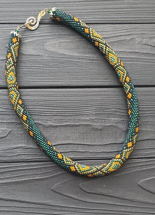 Колье жгут из бисера ручная работа