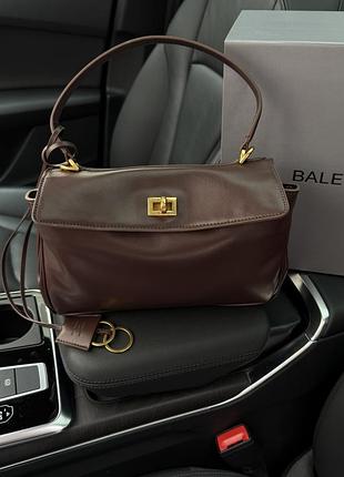 Сумка баленсиага rodeo brown/gold