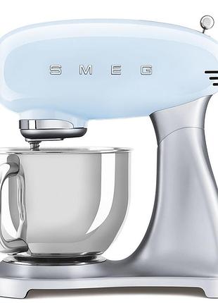 Миксер планетарный smeg (smf02pbeu) retro style 50's - светло-голубой