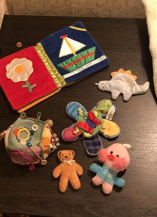 Набір м'яких тактильних іграшок для малюків, дрібна моторика