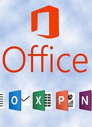 Microsoft office (word, excel, powerpoint), офіс, офис, на windows/mac