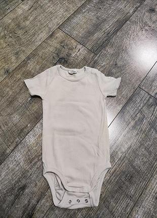 Боди, бодик с коротким рукавом в рубчик, kappahl, р. 86-92, 18-24мис., длина 46-47см