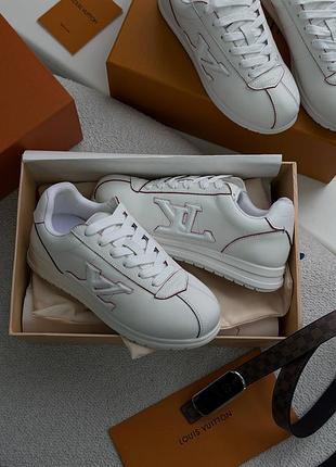Білі шкіряні кросівки луі віттон люкс
