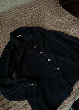 Жіноча рубашка оверсайз, в рубчик