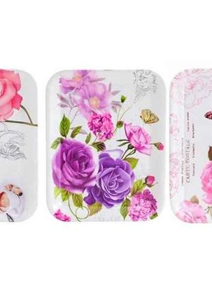 Поднос 38x29см пластик прямоугольный eb-18925 тм edenberg