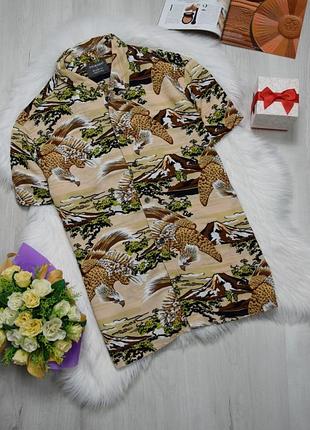Тенниска рубашка короткий рукав в принт унисекс