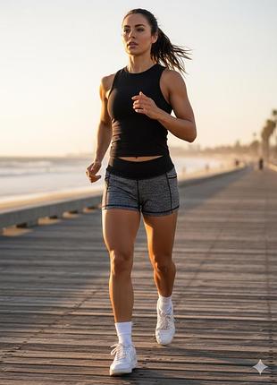 Спортивні міні-шорти в сірому кольорі