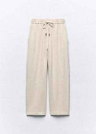 Полосатые брюки с льном
,zara