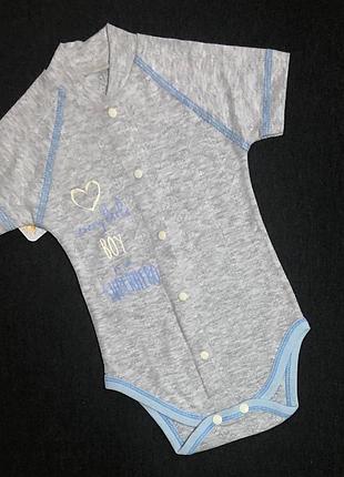 Боди-футболка, мелованная ажур тм "happy tot " (68 см)