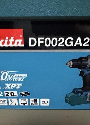 Аккумуляторная дрель-шуруповерт makita df002ga202 40v (кейс/зу/2*акб-2ач) новый! 3