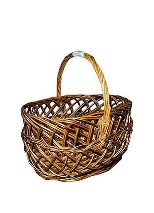 Кошик плетений великодній ажур №2 комбінований тм тодорак