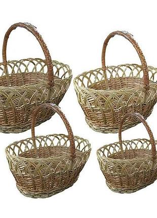 Набор плетеных кружевных корзин обычных пасок светлый тм тодорак