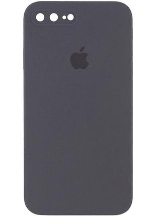 Чохол silicone case square full camera protective (aa) для apple iphone 7 plus/8 plus (5.5") сірий / charcoal gray