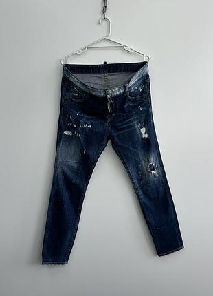 Оригінальні джинси dsquared2 w cool girl jean regular fit distressed jeans blue